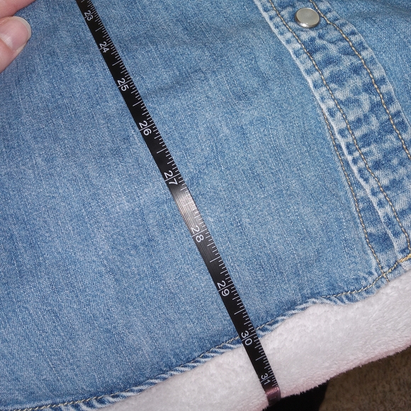 Levi's Denim Pearl Snap Shirt Men XL Lightwash Vintage Y2K Grunge Cowboy Western - Picture 9 of 14